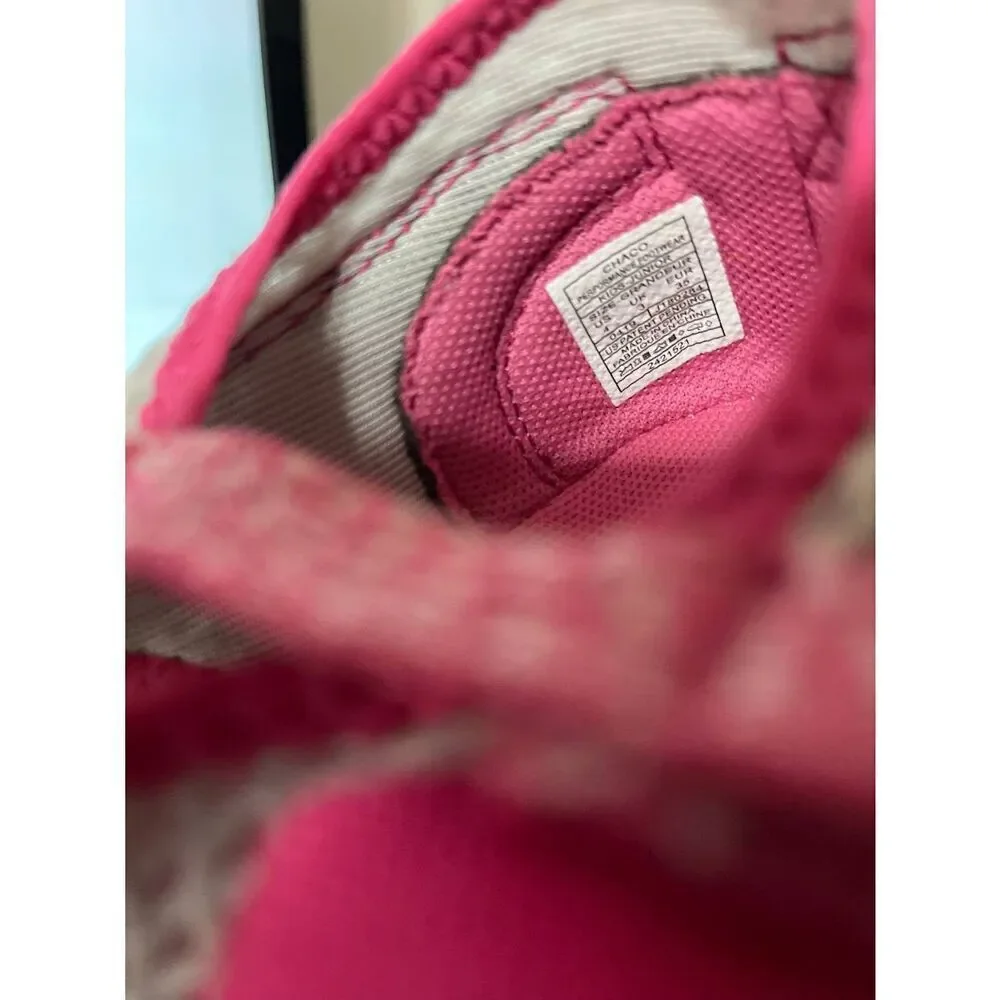 Chaco Kids Pink and White Water Shoes